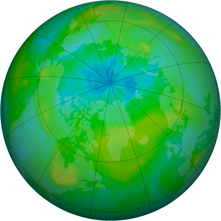 Arctic ozone map for 03 September 1982